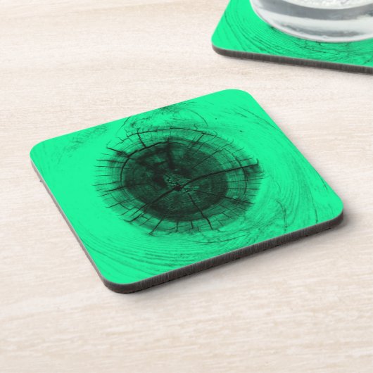Tree Knot in Neon Green Onderzetter (Linkerzijde)