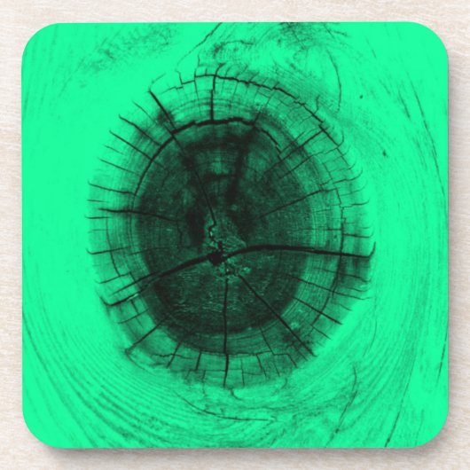 Tree Knot in Neon Green Onderzetter (Voorkant)