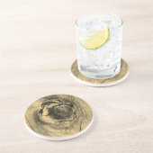 Tree Knot Zandsteen Onderzetter (Zijkant)