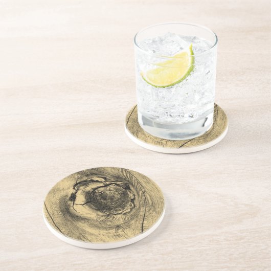 Tree Knot Zandsteen Onderzetter (Zijkant)