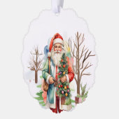 Tree knuffelen Santa Paper Ornament Kaart (Links)
