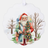 Tree knuffelen Santa Paper Ornament Kaart (Voorkant)