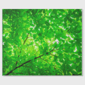 Tree leaf twig texture pattern cadeaupapier (Vlak)