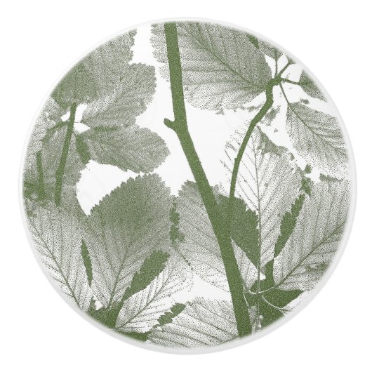 TREE LEAVES KERAMISCHE KNOP (Voorkant)