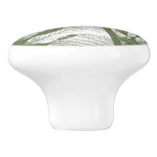 TREE LEAVES KERAMISCHE KNOP (Zijkant)