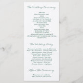 Tree Leaves Waterverf Rustieke Trouwprogramma's Programmakaart (Achterkant)