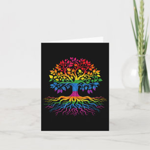 Tree Life Rainbow LGBT Cool Gay Pride Vlag Ally Kaart