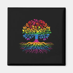 Tree Life Rainbow LGBT Cool Gay Pride Vlag Ally Magneet