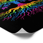 Tree Life Regenboog Lgbt Cool Gay Pride Vlag Bondg Poster (Hoek)
