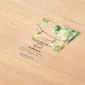 Tree & Lights Celebration of Life  Acryl Uitnodigingen (Laagn)