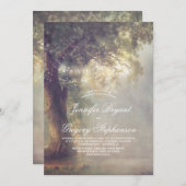 Tree Lights Rustic Country Engagement Party Kaart (Voorkant / Achterkant)