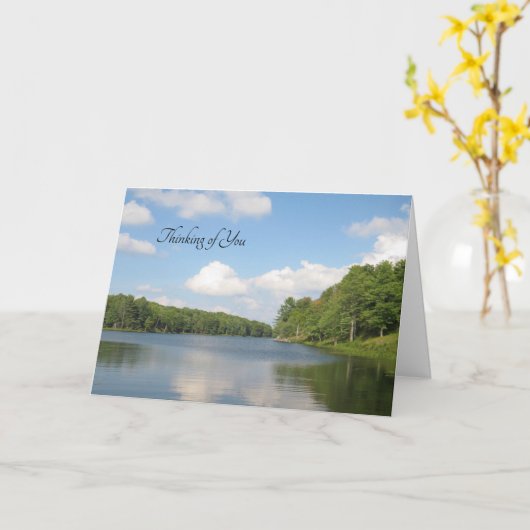 Tree Lined Lake - Denken aan je Kaart (Gele Bloem)