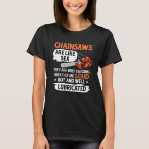 Tree Logger Houthakker Boomverzorger Kettingzagen  T-shirt