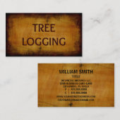 Tree Logging Antiek Visitekaartje (Voorkant / Achterkant)