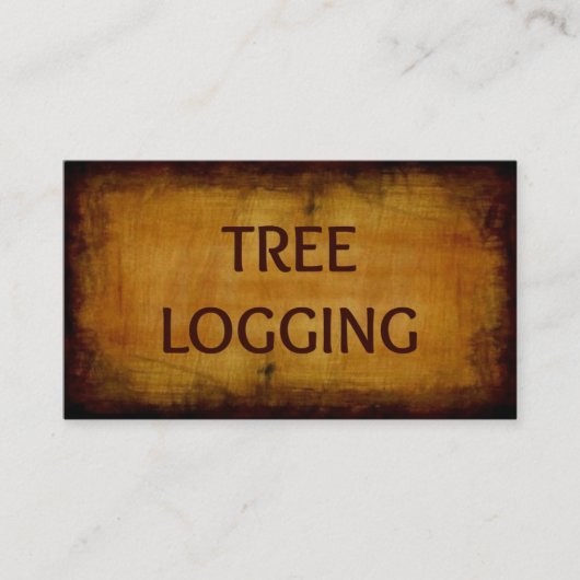 Tree Logging Antiek Visitekaartje (Voorkant)
