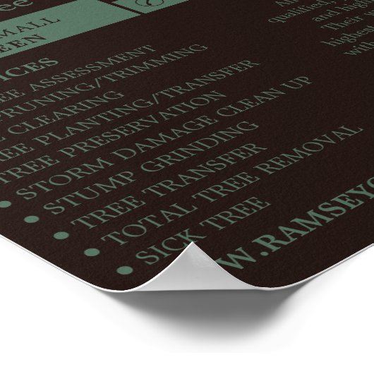 Tree Logo - Boomchirurg - Arborist Poster (Hoek)