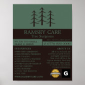 Tree Logo - Boomchirurg - Arborist Poster (Voorkant)