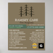 Tree Logo - Boomchirurg - Arborist Poster (Voorkant)