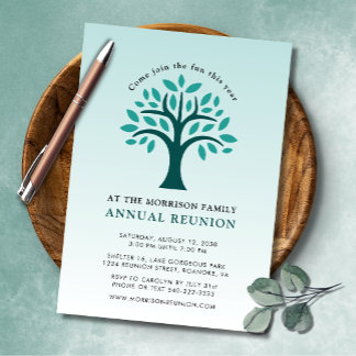 Tree Logo Family Reunion Jaarlijks Samen Kaart