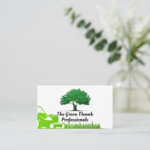 Tree Logo | Grasmaaier en gras Visitekaartje (Staand voorkant)