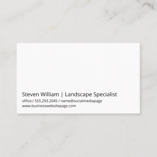 Tree Logo | Grasmaaier en gras Visitekaartje (Achterkant)