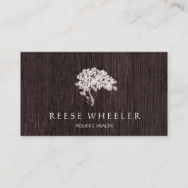 Tree Logo Holistische gezondheid en wellness hout  Visitekaartje
