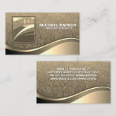 Tree Logo Landscape | goudmetaalgolf Visitekaartje (Voorkant / Achterkant)