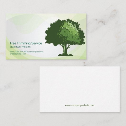 Tree Logo | Natuur | landschapsarchitectuur Visitekaartje (Voorkant / Achterkant)
