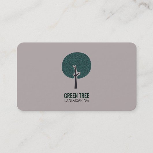 Tree Logo (natuurlijk lichtbruin) Visitekaartje (Voorkant)