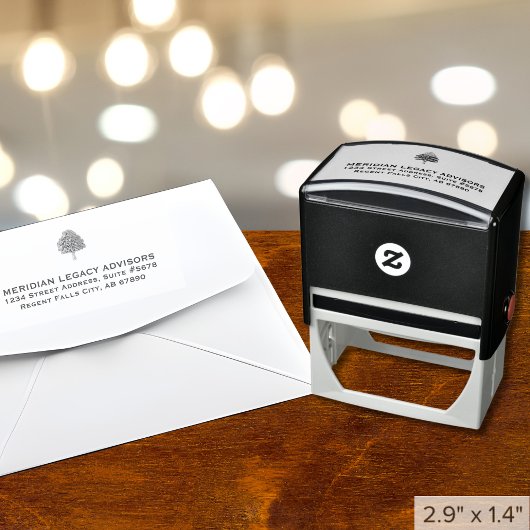 Tree Logo Retouradres Zelfinkkend stempel