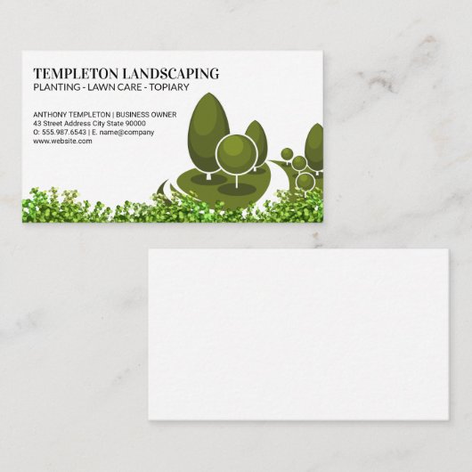 Tree Logo | Struiken | Liggend Visitekaartje (Voorkant / Achterkant)
