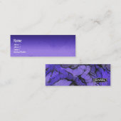 TREE LOVE blauw 2 Mini Visitekaartje (Voorkant / Achterkant)