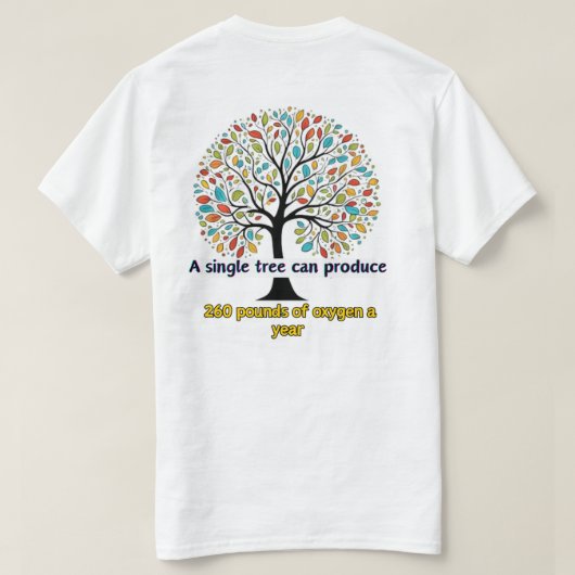 Tree Mannen basisshirt T-shirt (Design achterkant)