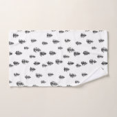 Tree Mountain Illustratie Patroon Badhanddoek Set Bad Handdoek (Handdoek)