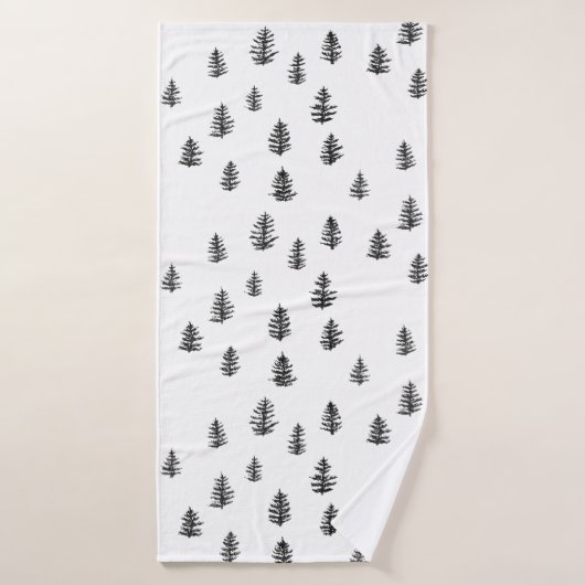Tree Mountain Patroon Badhanddoek Set Bad Handdoek (Badhanddoek)