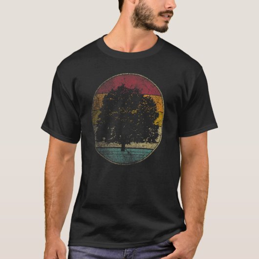 Tree Natuur Earth Day Gif Retro Style jaren 70 T-shirt (Voorkant)