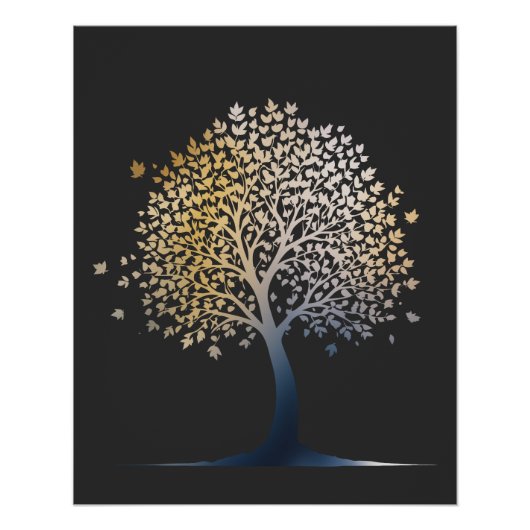 Tree Natuur Environment Life Silhouette Style Perfect Poster (Voorkant)