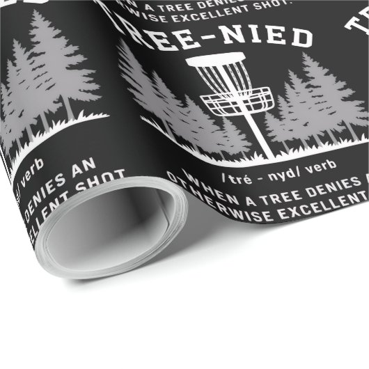 Tree Nied Disc Golf Funny Stupid Tree-nied  Cadeaupapier (Rol Hoek)