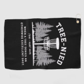 Tree Nied Disc Golf Funny Stupid Tree-nied  Golfhanddoek (Horizontaal)