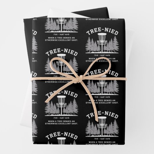 Tree Nied Disc Golf Funny Stupid Tree-nied Inpakpapier Vel (In situ)