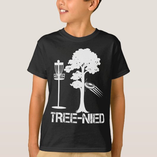 Tree Nied Funny Disk Golf Player Joke Frisbee T-shirt (Voorkant)