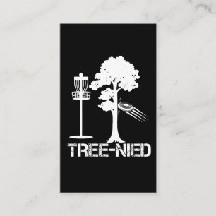 Tree Nied Funny Disk Golf Player Joke Frisbee Visitekaartje