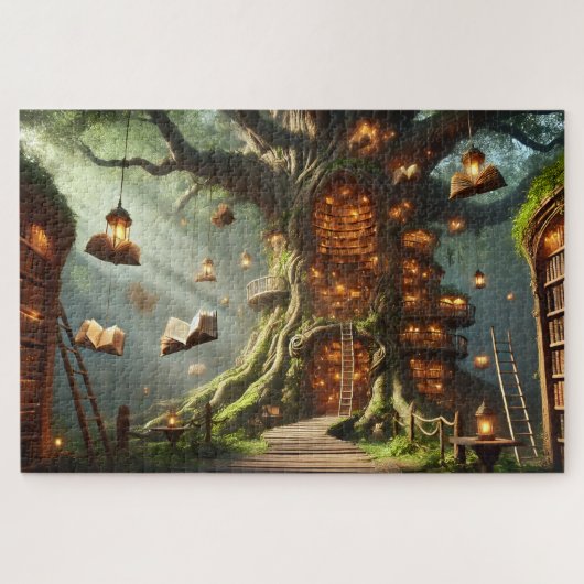 Tree of Endless Tales Books & Magic Library Legpuzzel (Horizontaal)