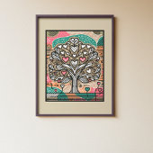 Tree of Heartfelt Growth - Levendige liefde en lev Poster
