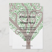 Tree of Hearts Bruiloft Kaart (Voorkant / Achterkant)