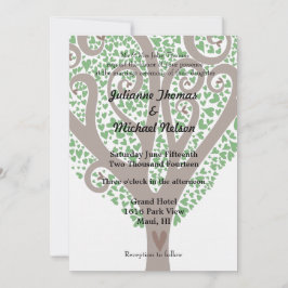 Tree of Hearts Bruiloft Kaart