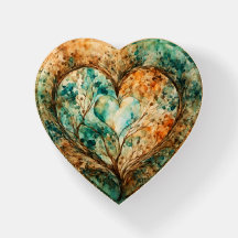 Tree of Hearts Glas Paperweight