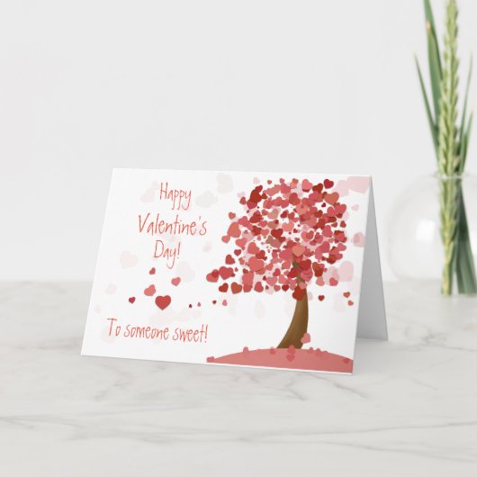 Tree of Hearts Valentine's Day Card Customizable Feestdagen Kaart (Voorkant)