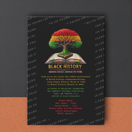Tree of Knowledge Black History 100 years Kaart