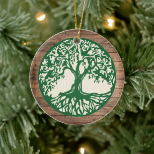 Tree of Life - Aangepaste jaarnaam Keramisch Ornament